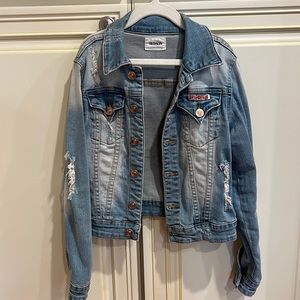 Hudson girls distressed jean jacket